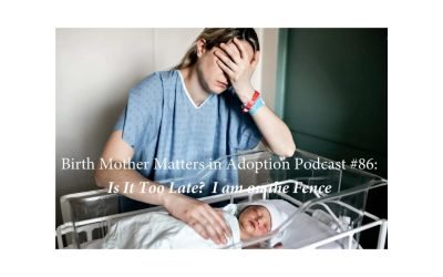 BIRTH MOTHER MATTERS IN ADOPTION EPISODE #86 – IS IT TOO LATE? I AM ON THE FENCE